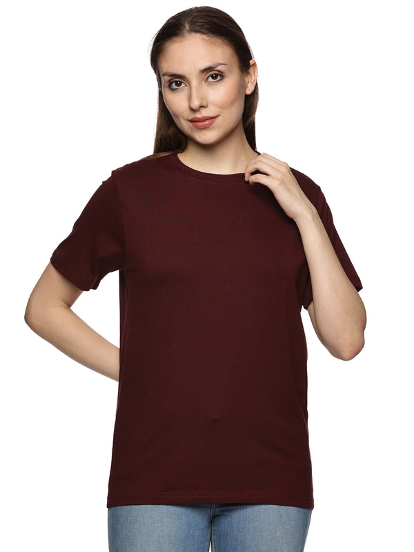 Wine Berry Soild T-Shirt